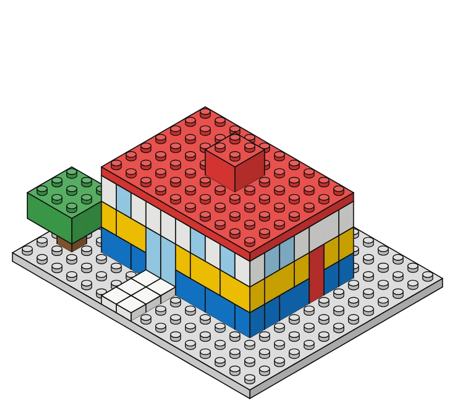 The finished office, built from every piece