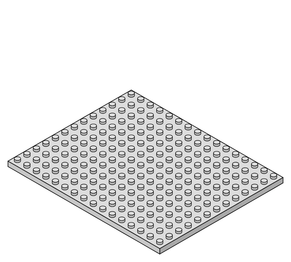 An empty base plate
